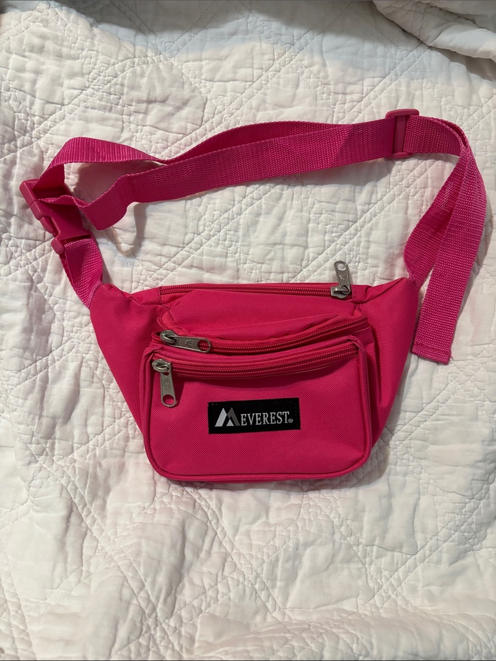 Everest Hot Pink Fanny Pack Waist Bag 3-Zip Festival Y2K NWOT